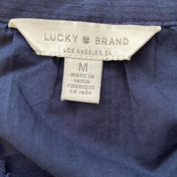 Lucky Brand Jeans Woman's Hi-Neck Long Sleeve Blouse Sz M - Picture 8 of 11